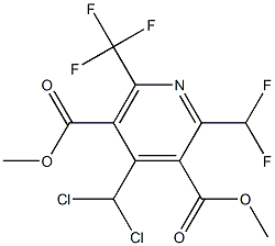 4-(Dichloromethyl)-2-(difluoromethyl)-6-(trifluoromethyl)pyridine-3,5-dicarboxylic acid dimethyl ester Struktur