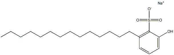 2-Hydroxy-6-tetradecylbenzenesulfonic acid sodium salt Struktur