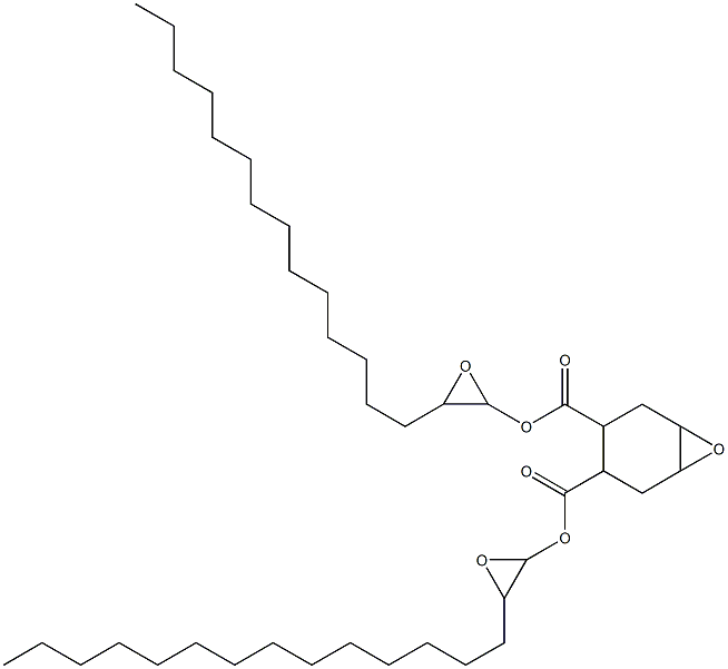 7-Oxabicyclo[4.1.0]heptane-3,4-dicarboxylic acid bis(1,2-epoxyhexadecan-1-yl) ester Struktur