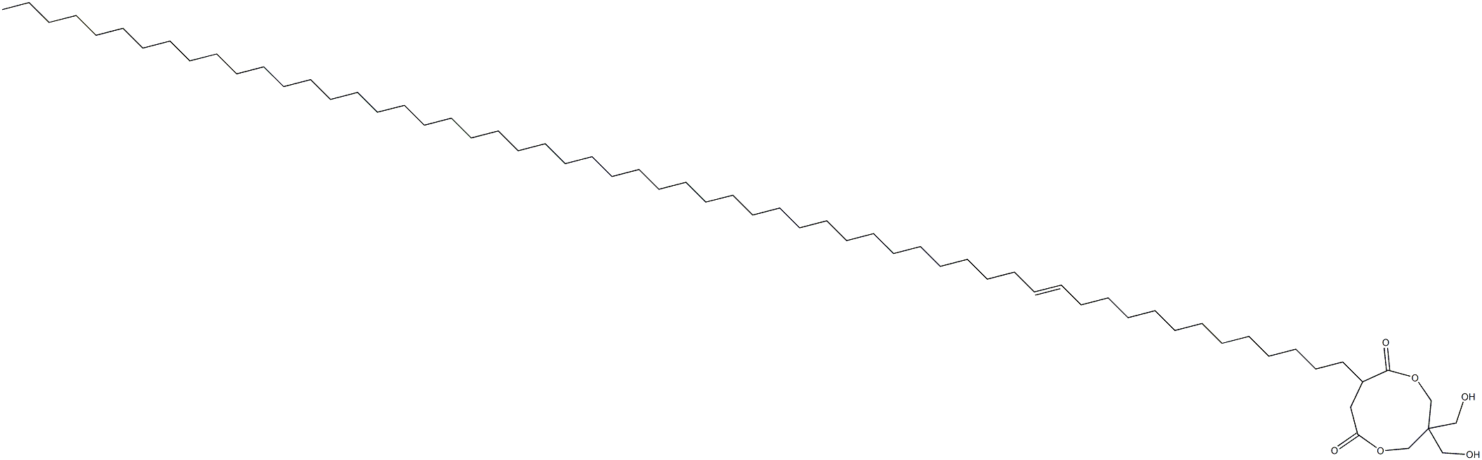 3,3-Bis(hydroxymethyl)-8-(13-octapentacontenyl)-1,5-dioxacyclononane-6,9-dione Struktur