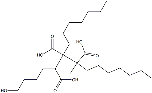 Butane-1,2,3-tricarboxylic acid 1-(4-hydroxybutyl)2,3-diheptyl ester Struktur