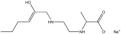 2-[N-[2-[N-(2-Hydroxy-2-hexenyl)amino]ethyl]amino]propionic acid sodium salt Struktur