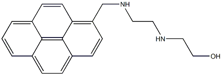 1-[2-(2-Hydroxyethylamino)ethylaminomethyl]pyrene Struktur