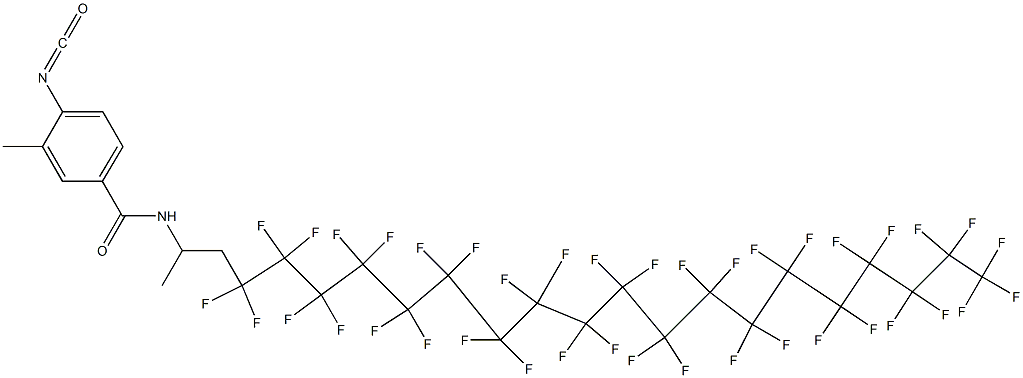 4-Isocyanato-3-methyl-N-[2-(nonatriacontafluorononadecyl)-1-methylethyl]benzamide Struktur