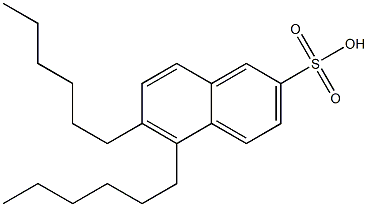 5,6-Dihexyl-2-naphthalenesulfonic acid Struktur