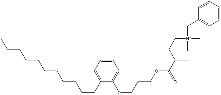 N,N-Dimethyl-N-benzyl-N-[3-[[3-(2-undecylphenyloxy)propyl]oxycarbonyl]butyl]aminium Struktur