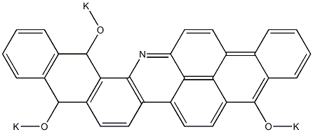 10,15-Dihydro-5,10,15-tri(kaliooxy)anthra[2,1,9-mna]naphth[2,3-h]acridine Struktur