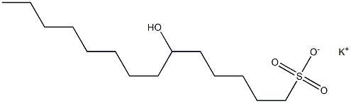 6-Hydroxytetradecane-1-sulfonic acid potassium salt Struktur