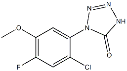 1-(2-Chloro-4-fluoro-5-methoxyphenyl)-1H-tetrazol-5(4H)-one Struktur