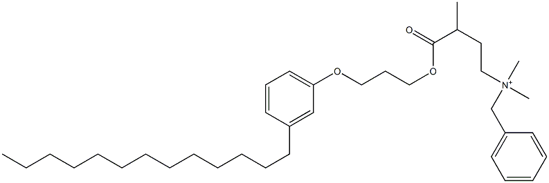 N,N-Dimethyl-N-benzyl-N-[3-[[3-(3-tridecylphenyloxy)propyl]oxycarbonyl]butyl]aminium Struktur