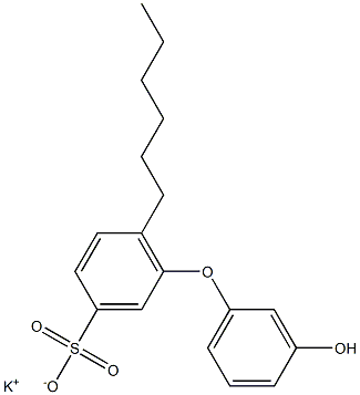 3'-Hydroxy-6-hexyl[oxybisbenzene]-3-sulfonic acid potassium salt Struktur