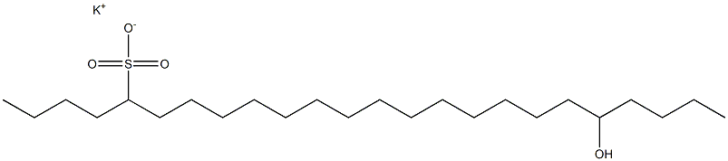 20-Hydroxytetracosane-5-sulfonic acid potassium salt Struktur