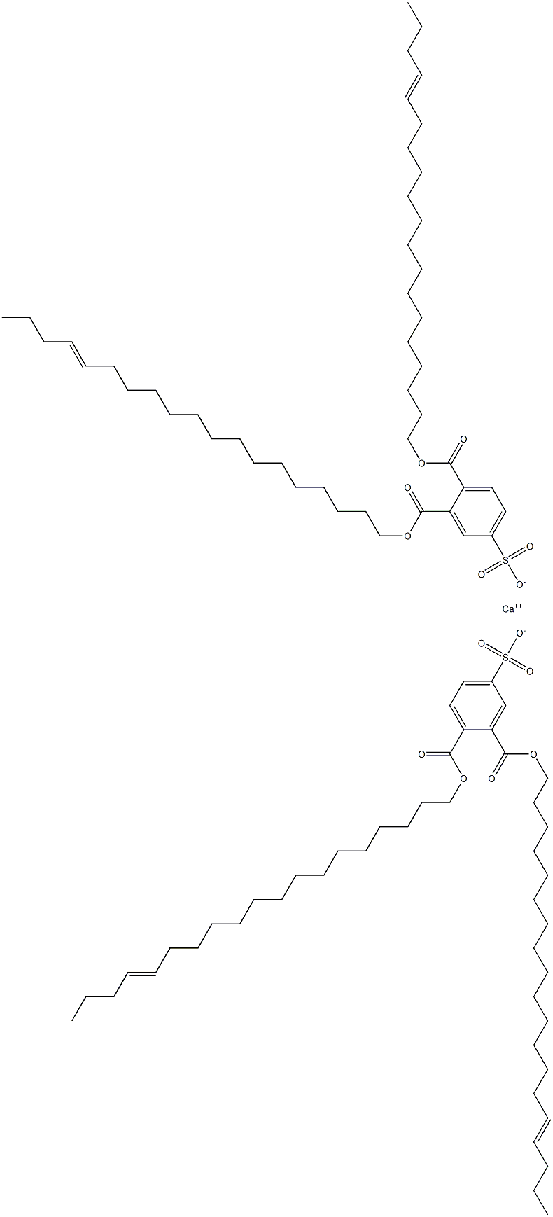 Bis[3,4-di(15-nonadecenyloxycarbonyl)benzenesulfonic acid]calcium salt Struktur