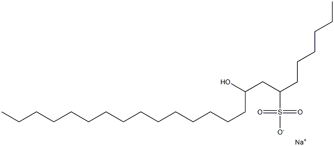 9-Hydroxytetracosane-7-sulfonic acid sodium salt Struktur