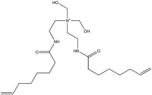 N,N-Bis(hydroxymethyl)-2-(7-octenoylamino)-N-[2-(7-octenoylamino)ethyl]ethanaminium Struktur