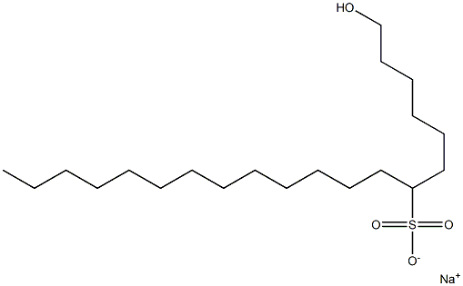 1-Hydroxyicosane-7-sulfonic acid sodium salt Struktur