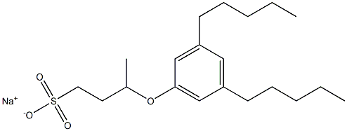 3-(3,5-Dipentylphenoxy)butane-1-sulfonic acid sodium salt Struktur