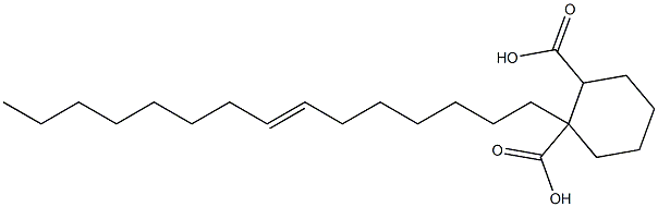 Cyclohexane-1,2-dicarboxylic acid hydrogen 1-(7-pentadecenyl) ester Struktur