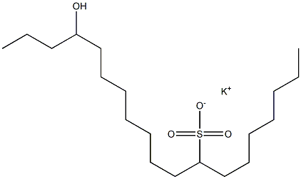 16-Hydroxynonadecane-8-sulfonic acid potassium salt Struktur