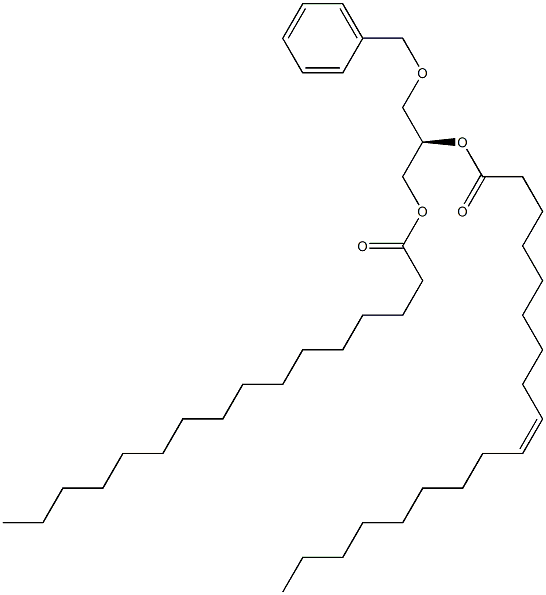 [R,(-)]-3-O-Benzyl-2-O-oleoyl-1-O-palmitoyl-D-glycerol Struktur