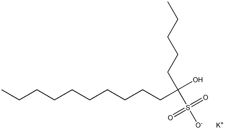 6-Hydroxyhexadecane-6-sulfonic acid potassium salt Struktur