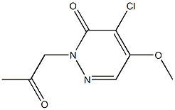 4-Chloro-5-methoxy-2-(2-oxopropyl)pyridazin-3(2H)-one Struktur