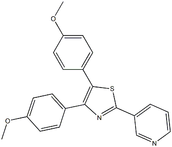 4,5-Bis(4-methoxyphenyl)-2-(3-pyridyl)thiazole Struktur