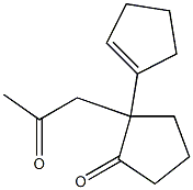 2-Acetonyl-2-(1-cyclopentenyl)-1-cyclopentanone Struktur