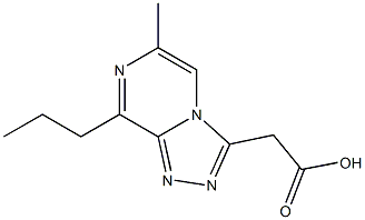 8-Propyl-6-methyl-1,2,4-triazolo[4,3-a]pyrazine-3-acetic acid Struktur