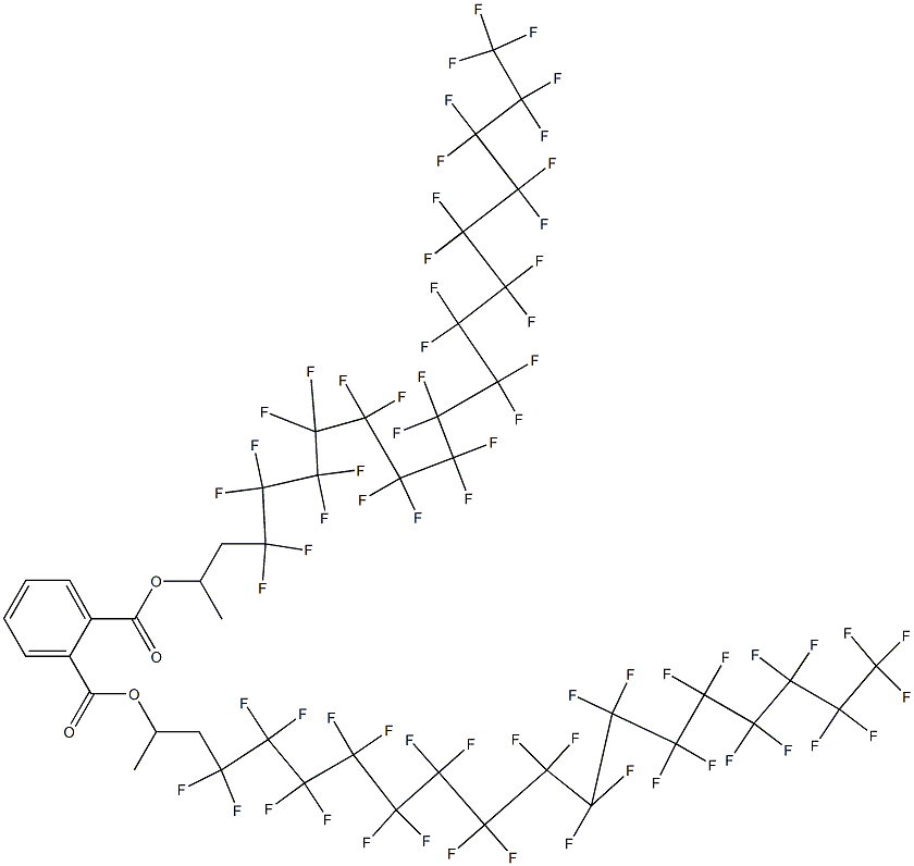 Phthalic acid di[2-(tritriacontafluorohexadecyl)-1-methylethyl] ester Struktur