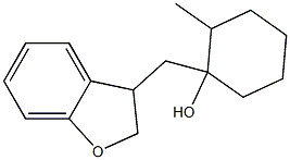 2-Methyl-1-[(2,3-dihydrobenzofuran)-3-ylmethyl]cyclohexan-1-ol Struktur