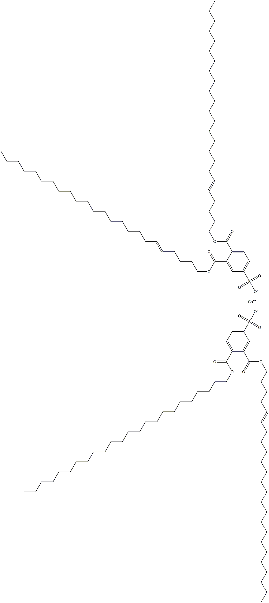 Bis[3,4-di(5-tetracosenyloxycarbonyl)benzenesulfonic acid]calcium salt Struktur