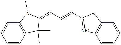 2-[3-[(1,3-Dihydro-1,3,3-trimethyl-2H-indol)-2-ylidene]-1-propenyl]-3H-indolium Struktur