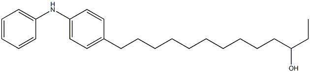 4-(11-Hydroxytridecyl)phenylphenylamine Struktur