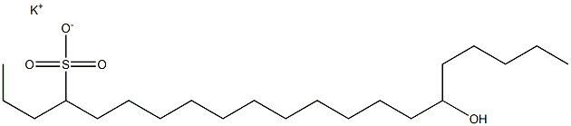 16-Hydroxyhenicosane-4-sulfonic acid potassium salt Struktur