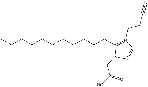 1-(Carboxymethyl)-2-undecyl-3-(2-cyanoethyl)-1H-imidazol-3-ium Struktur