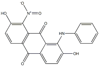 1-Anilino-2,7-dihydroxy-8-nitroanthraquinone Struktur