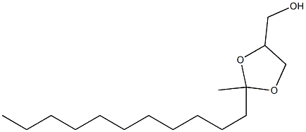 2-Undecyl-2-methyl-4-(hydroxymethyl)-1,3-dioxolane Struktur