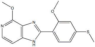 4-Methoxy-2-(2-methoxy-4-methylthiophenyl)-1H-imidazo[4,5-c]pyridine Struktur