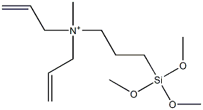 N-(3-Trimethoxysilylpropyl)-N,N-diallylmethanaminium Struktur