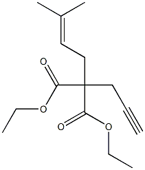 2-(3-Methyl-2-butenyl)-2-(2-propynyl)malonic acid diethyl ester Struktur