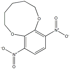 8,11-Dinitro-3,4,5,6-tetrahydro-2H-1,7-benzodioxonin Struktur