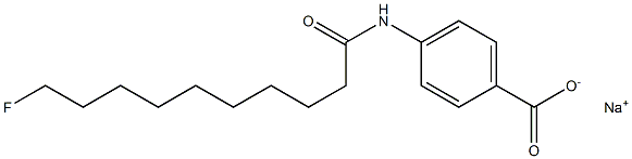 4-[(10-Fluorodecanoyl)amino]benzenecarboxylic acid sodium salt Struktur