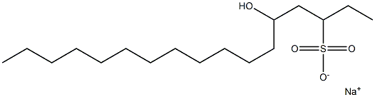 5-Hydroxyheptadecane-3-sulfonic acid sodium salt Struktur