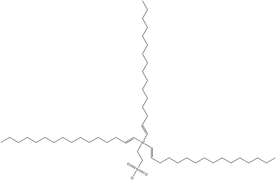 N,N-Di(1-hexadecenyl)-N-(2-sulfonatoethyl)-1-hexadecen-1-aminium Struktur