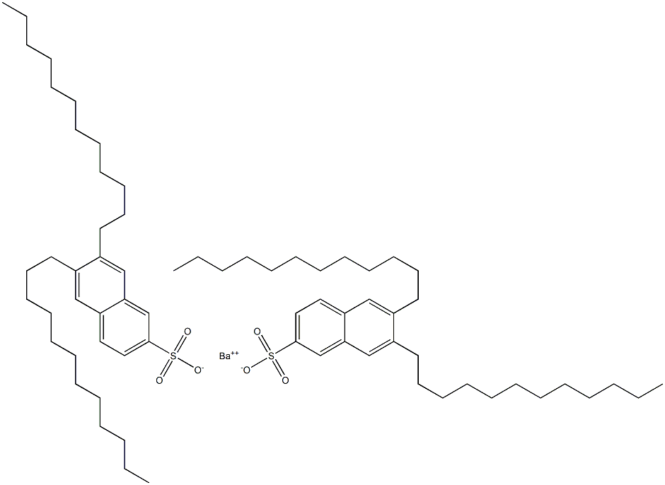 Bis(6,7-didodecyl-2-naphthalenesulfonic acid)barium salt Struktur