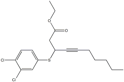 3-(1-Heptynyl)-3-[(3,4-dichlorophenyl)thio]propionic acid ethyl ester Struktur