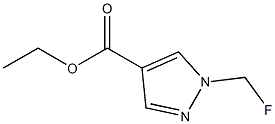 1-Fluoromethyl-1H-pyrazole-4-carboxylic acid ethyl ester Struktur