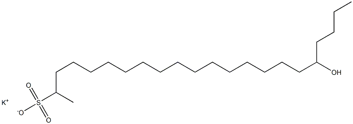 18-Hydroxydocosane-2-sulfonic acid potassium salt Struktur