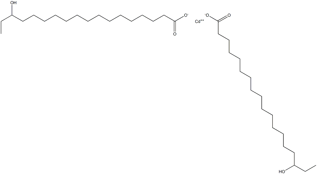 Bis(16-hydroxyoctadecanoic acid)cadmium salt Struktur